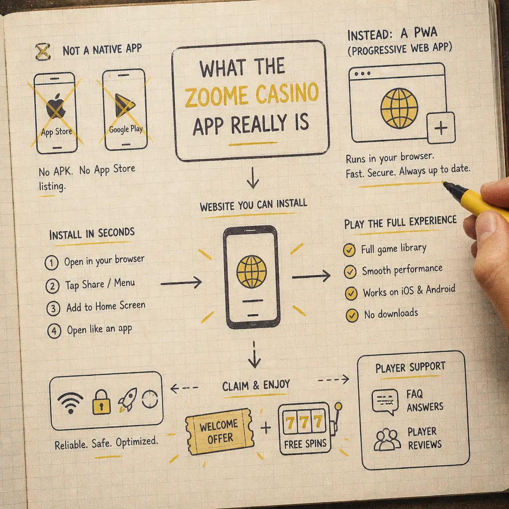 Zoome Casino App visual guide for Zoome Casino